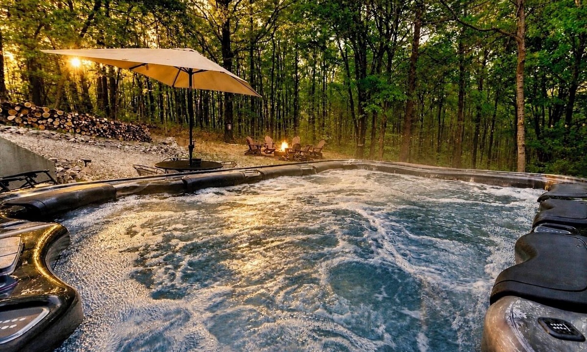 Georgetown Cabin | 15 min from Louisville KING Bed Spacious & Private 9 Person Luxury Hot tub