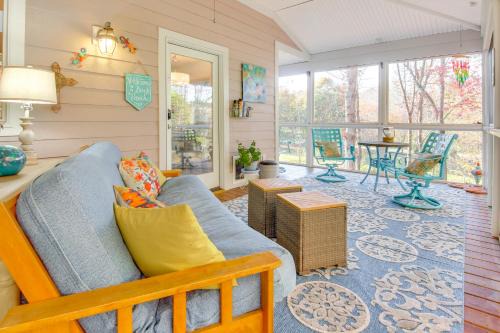 Hendersonville House | Blue Ridge Mtn Retreat: Porches & Creek Access