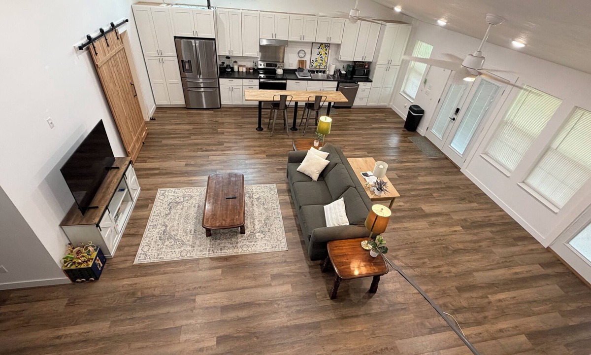 Bellefonte House | Cozy creekside bungalow that sleeps 8. Listen to the creek as you fall asleep