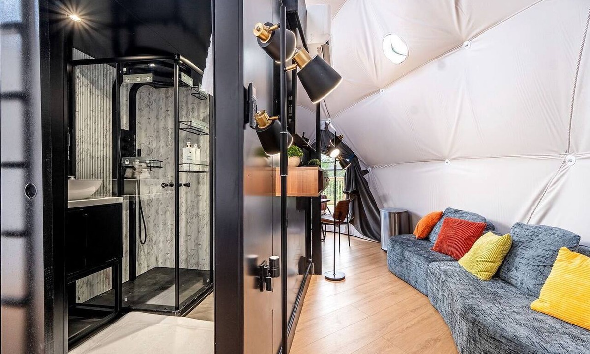 Bluewell Cabin | Geodesic Dome Retreat with Hot Tub & Fire Pit in Bluefield, West Virginia