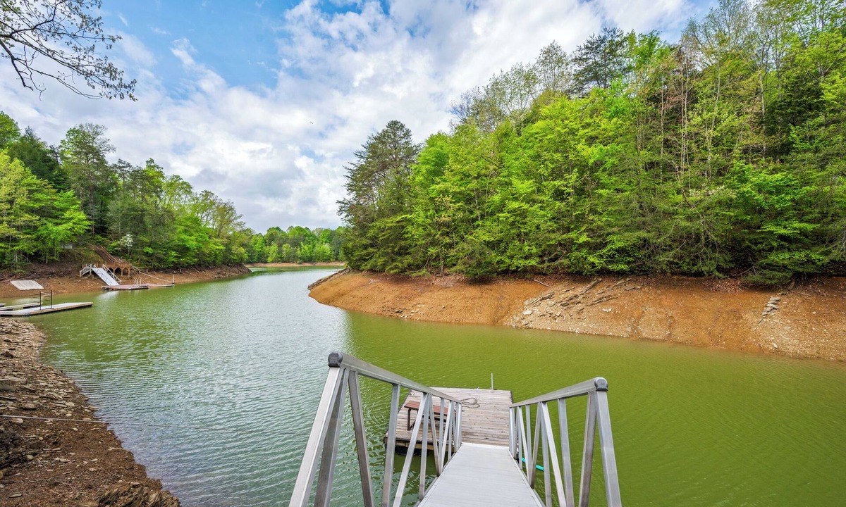Dandridge House | Lakefront Cabin Private Dock Kayaks Fire Pit