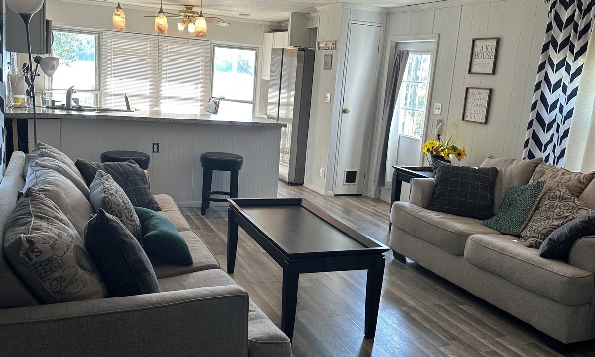 Copeland House | Lakefront home with private swim dock on Grand Lake Pet friendly & fenced yard.