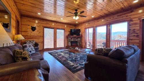 Chalet Village North House | Luxe Sister Cabins Sleeps 24 Pool Hot Tub Games