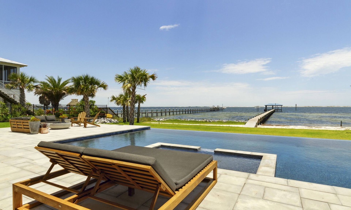 Ono Island Villa | Luxury Waterfront Home, Private Beach, Infinity Pool, Hot Tub, 4 Beds, 3.5 Bath