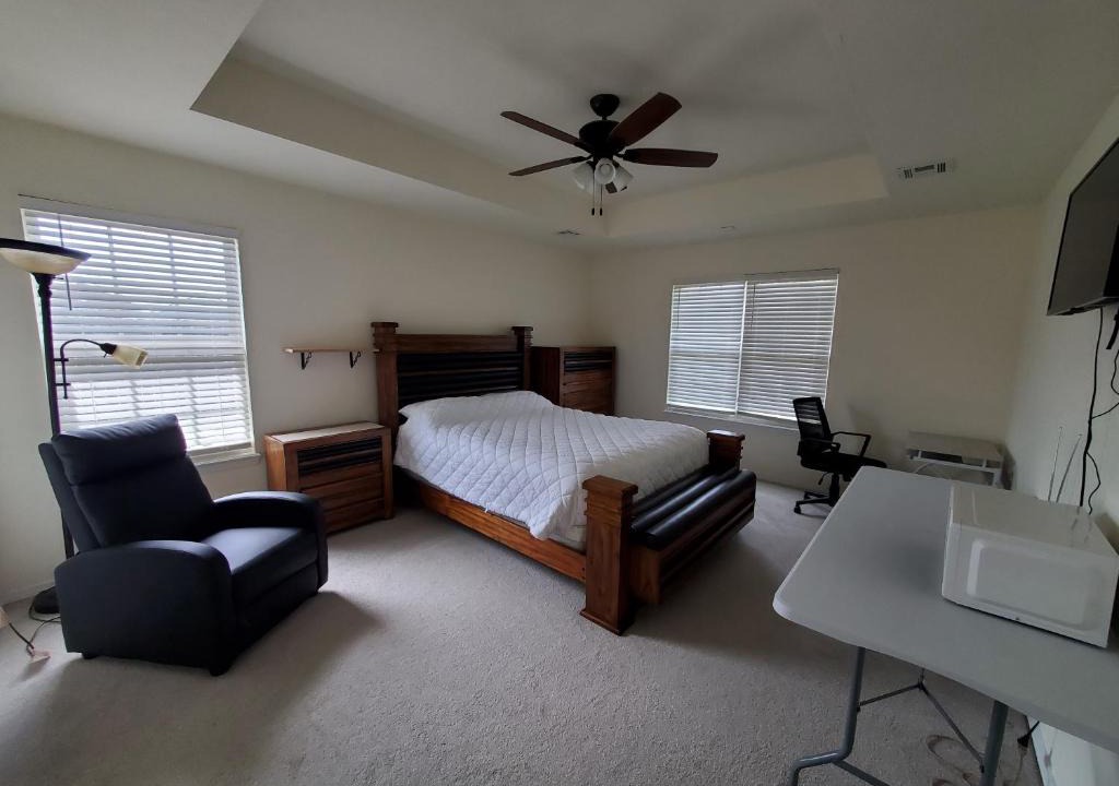 Bentonville House | Master Bed & Bath Just For You