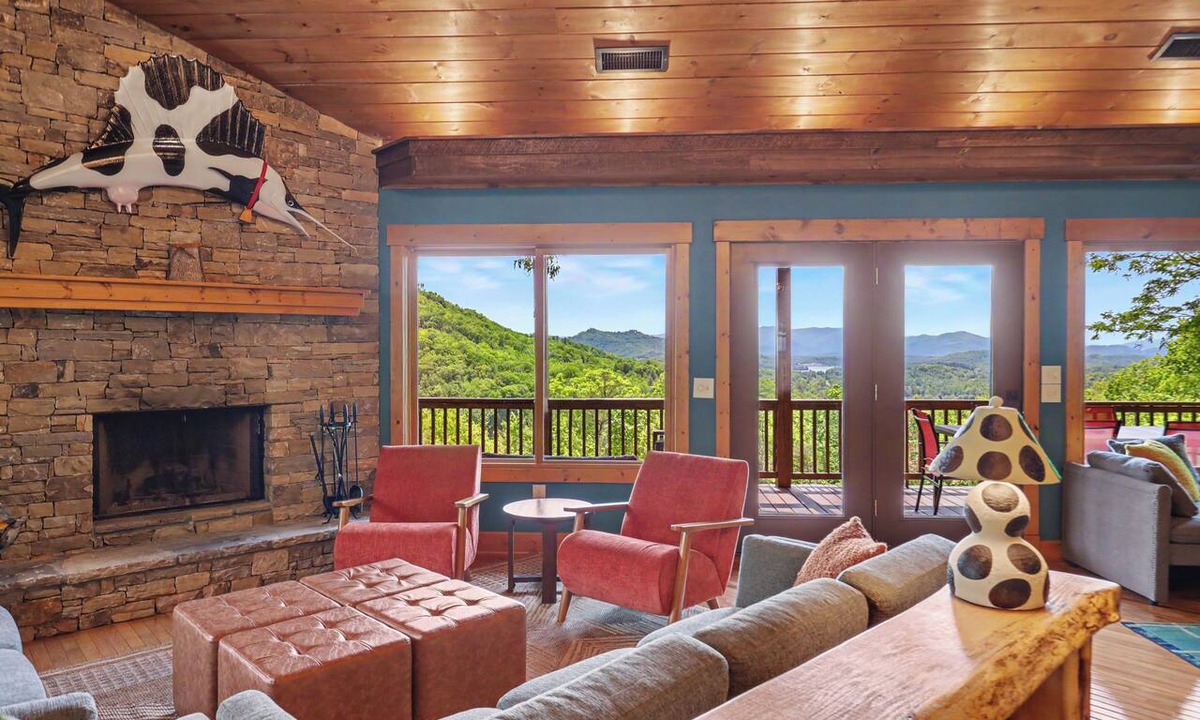 Hayesville House | Mountain & Lake Views, 100 Private Acres, plus a Collection of Southern Folk Art
