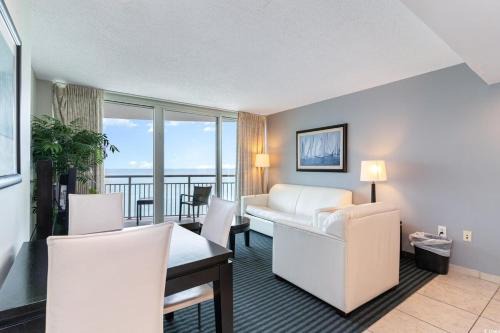 Downtown Myrtle Beach Apartment | Oceanfront Luxury King Suite at Oceans One Resort