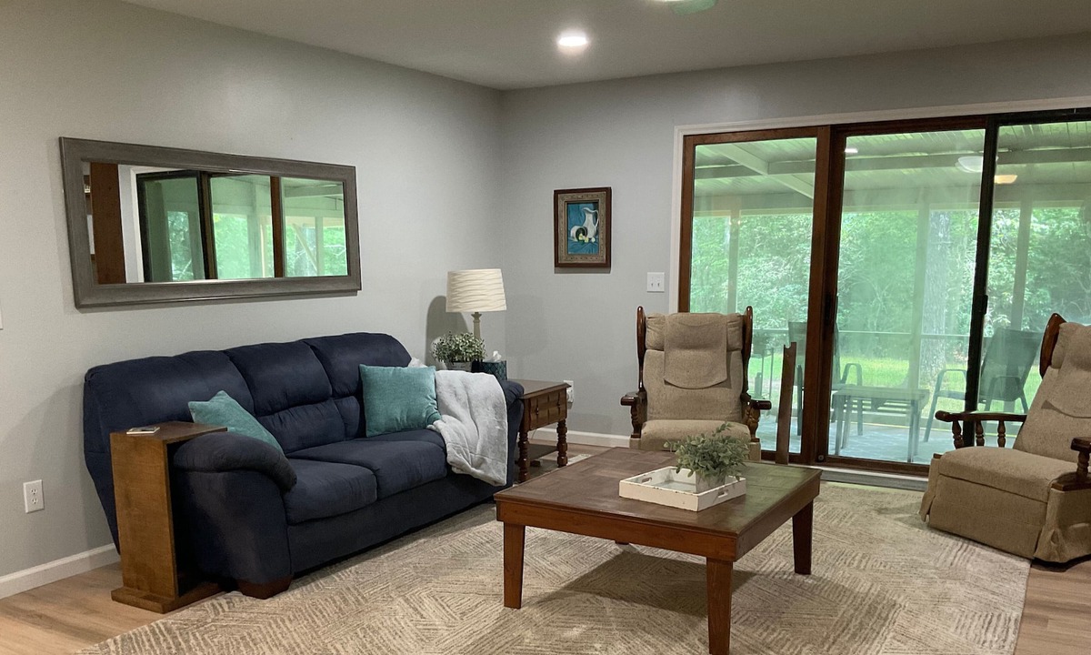 Clarks Chapel House | Pet-Friendly Home with Fully Fenced-In Backyard, Firepit, Screened-In Porch
