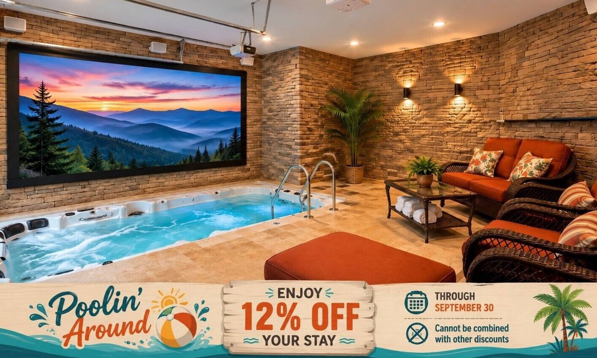 Sevierville Cabin | Poolin Around: Mini Golf, Pool, Theater, Firepit