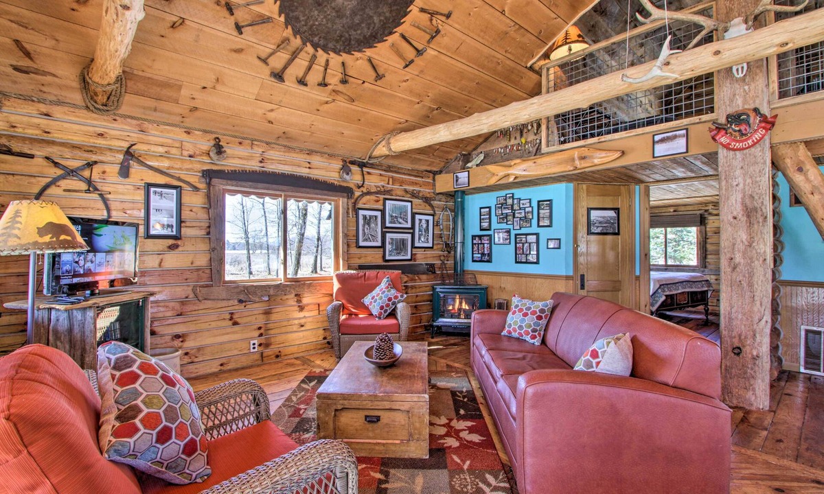 Nekoosa Cabin | Private Island Escape < 6 Mi to Sand Valley Golf