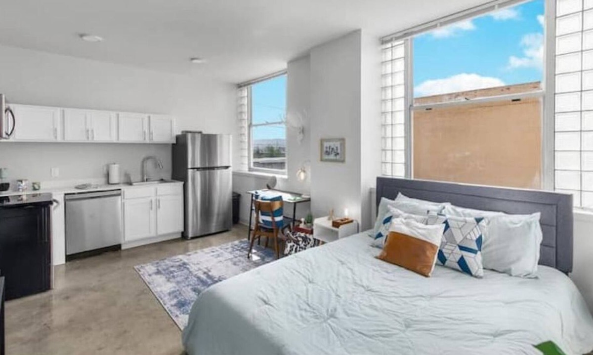 Central City Apartment | Private loft with rooftop deck, fitness center, and private parking.