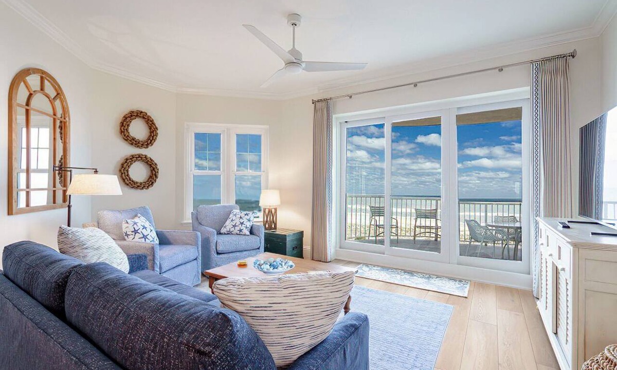 Amelia City Condo | Relax on the balcony and take in the amazing ocean views!