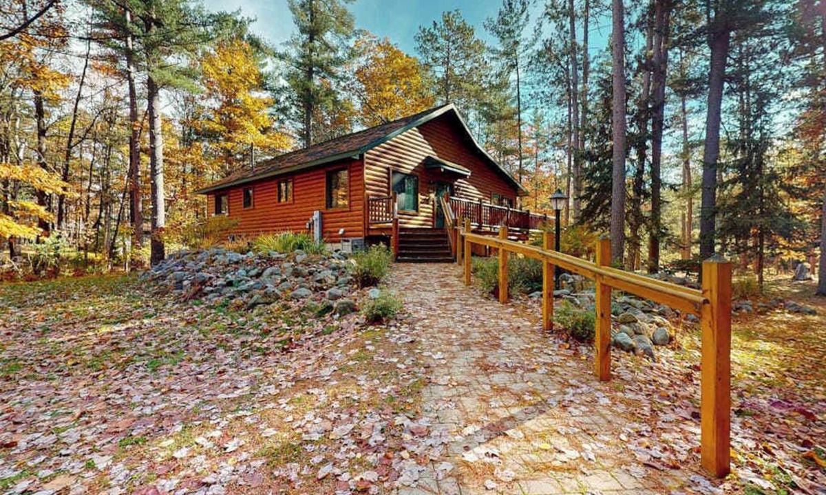 Manitowish Waters House | Riverfront home on the Manitowish Riverway w/fire pit, kayaks & boat house