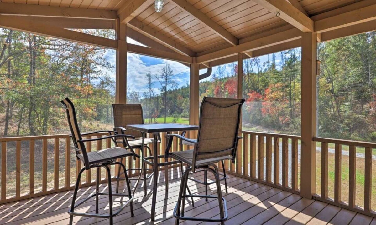 Purlear Cabin | Secluded Creekside Cabin w/Hot Tub, Screened Porch