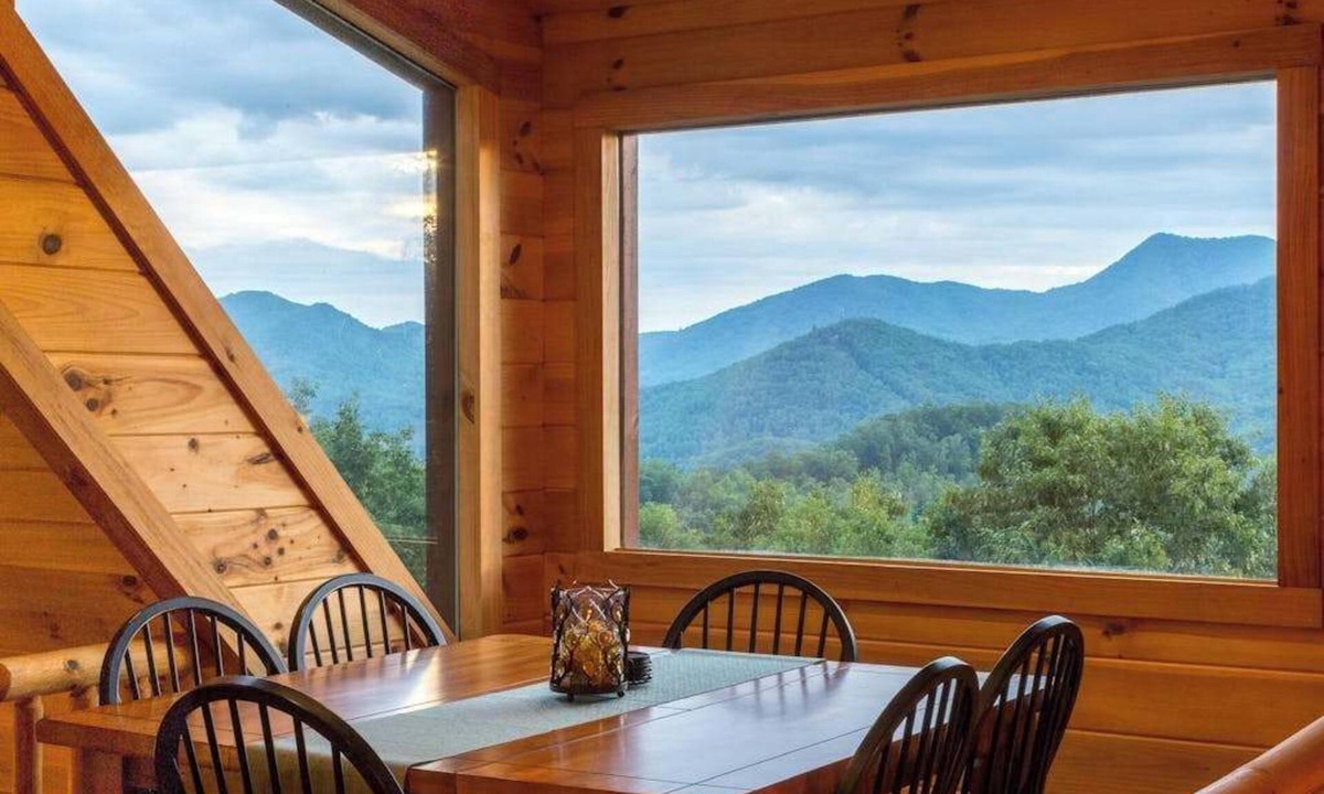 Sylva House | Smoky Mountain home with sauna, hot tub, multi-level deck & mountain views