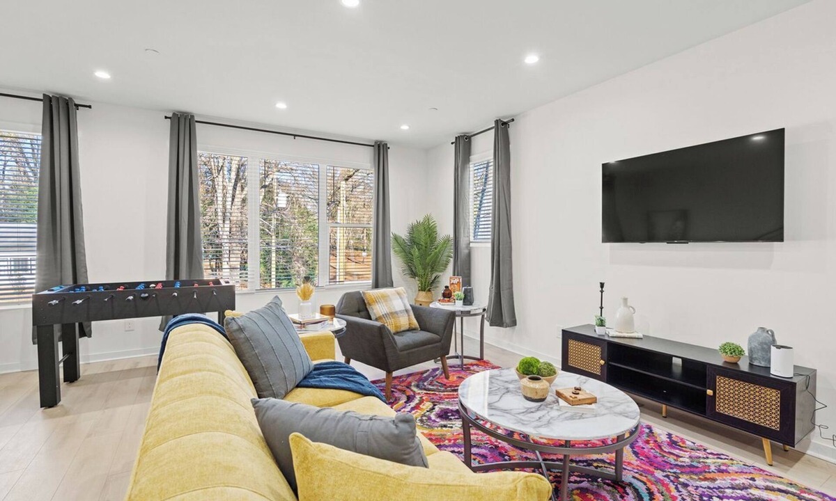 North Charlotte House | Stylish Stay with Rooftop Views and Garage Access