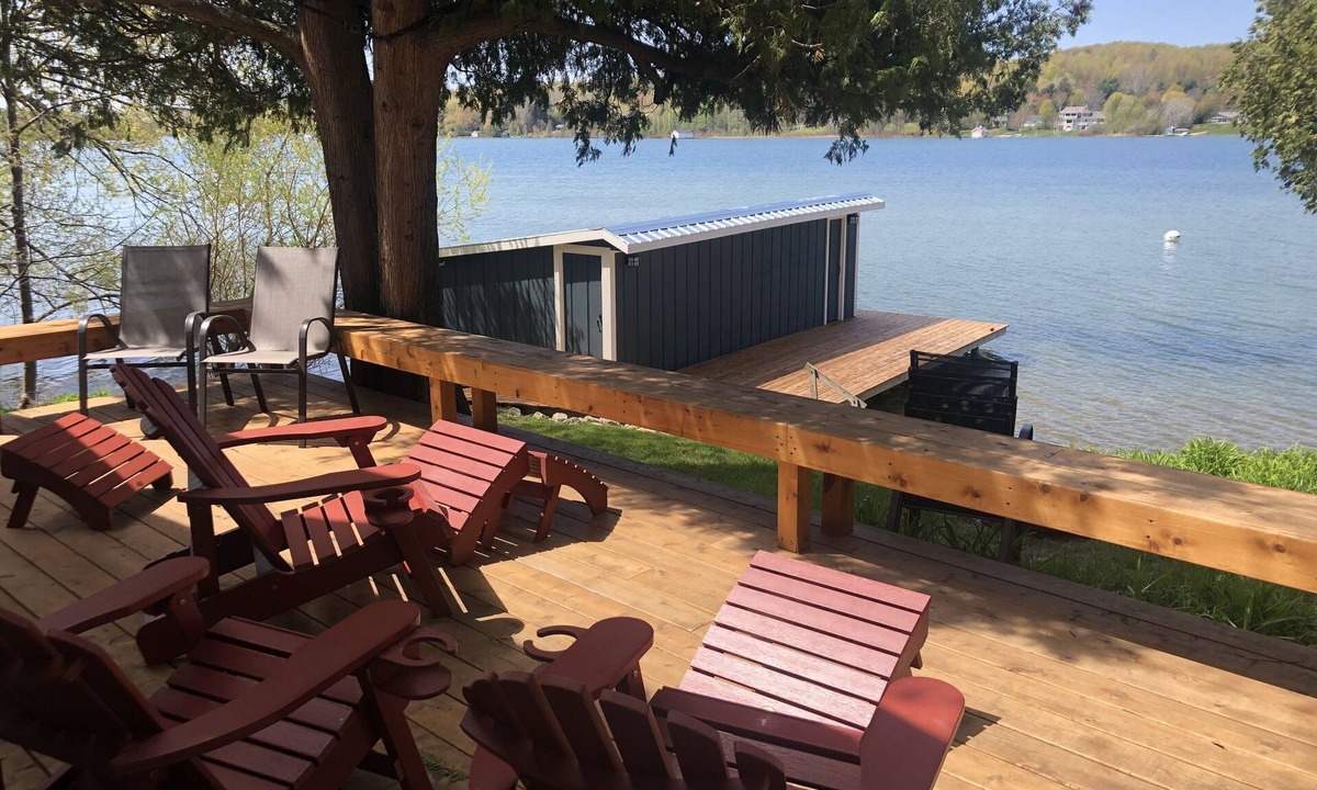 Lake Leelanau House | Waterfront home and guest cottage on Lake Leelanau. Dog ok. Sleeps 11.