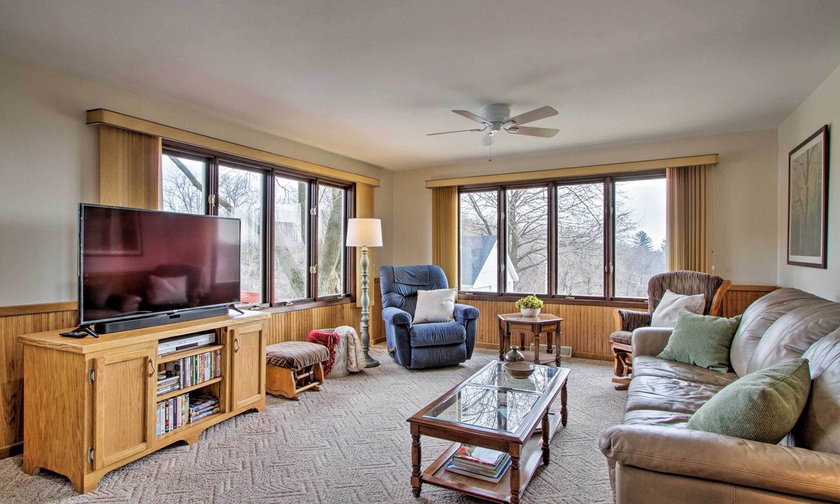 Merrimac House | Wisconsin River Valley Farmhouse: Fire Pit & View