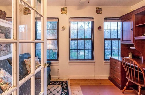 Otto House | 2-story waterfront home with mountain & creek views, decks, grill, fireplace, AC