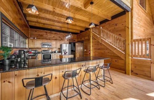 Sevierville Cabin | 360 Views~Indoor Pool~Theater~Game Room~Mini Golf~Fireplaces