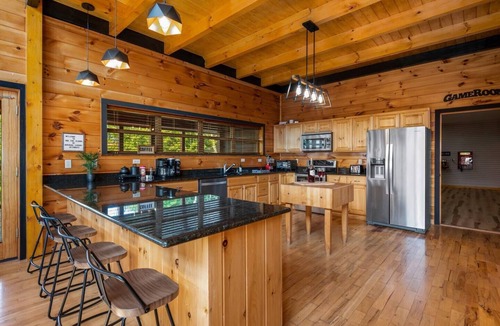 Sevierville Cabin | 360 Views~Indoor Pool~Theater~Game Room~Mini Golf~Fireplaces