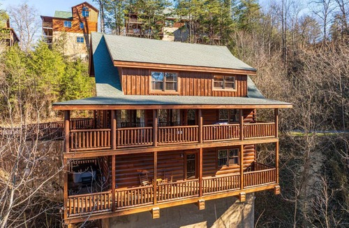 Sevierville Cabin | 4BR, Indoor Children's Playhouse, Hot Tub!