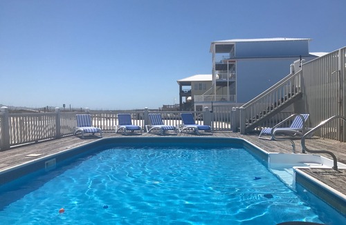 Gulf Shores House | 6BR house steps from the beach w POOL.Beach chairs included for high season