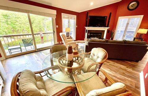 Mount Ida Condo | 80BPD, Four bedroom, two 1/2 bath log-sided condo with lake view , garage by RedAwning