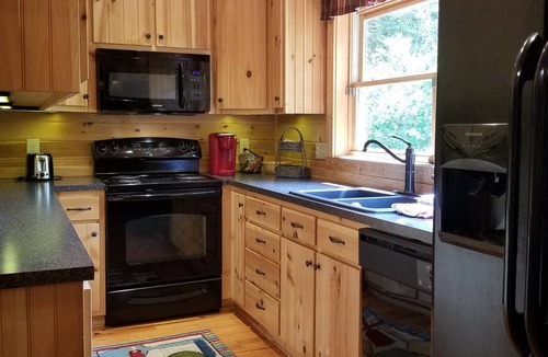 Creston Cabin | A Dream by the Stream-Log Cabin on 10 private acres, pond, stream, dog friendly!