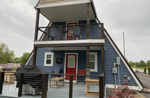 Falls of Rough House | A-Frame of Mind is a perfect cozy getaway in a lakeside community!