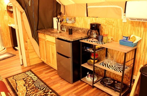 Hico RV Rental | African-Themed Safari Tent for Glamping in West Virginia