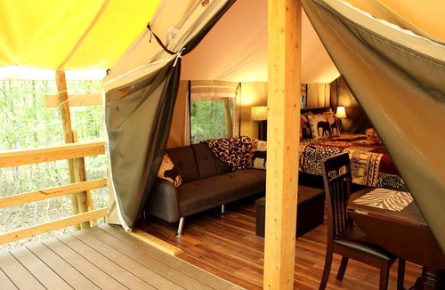 Hico RV Rental | African-Themed Safari Tent for Glamping in West Virginia