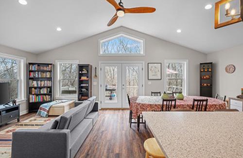 Great Cacapon House | All Decked Up - wifi, view, river access, fire pit, 3 bedrooms, games, family friendly