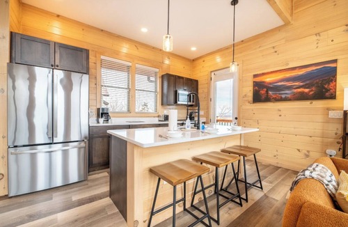 Sevierville Cabin | Amazing 3BD Cabin w/LAKE Views! Theater + Hot Tub