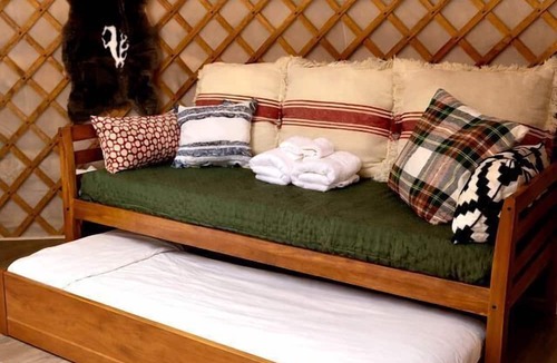 Burlington Cabin | Authentic Mongolian Yurt with Hot Tub Near Deep Creek Lake, West Virginia
