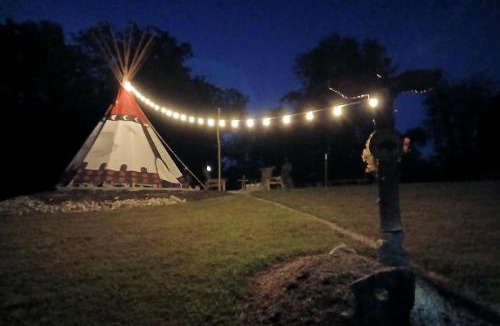 Campbellsville House | Authentic Sioux-Style Tipi Campground with Shared Kitchen Near Campbellsville and Green River Lake, Kentucky