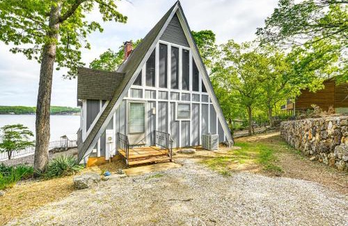 Linn Creek House | Beach + Dock! Lakefront Ozarks A-Frame Retreat