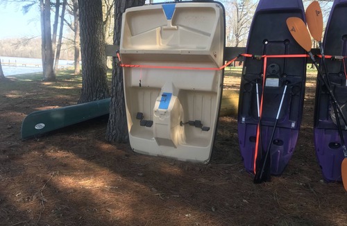 Athens RV Rental | Beautiful and level camping site on Elk River.