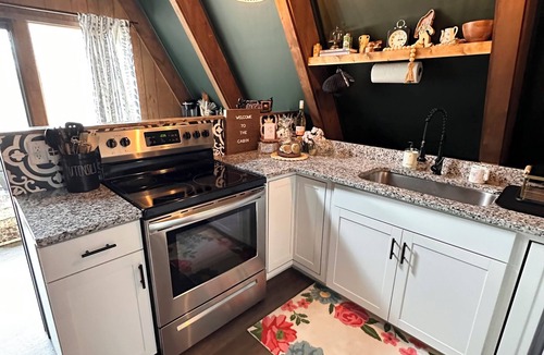 West Union Cabin | Black A-Frame Secluded Cabin in the Woods Close to Hiking Trails & Serpent Mound