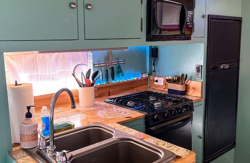 Parker House | Blue Bird Bus at the Saluda River