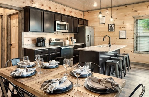 Sevierville Cabin | Cabin Goals! Best Location | Pool & Hot Tub Dogs