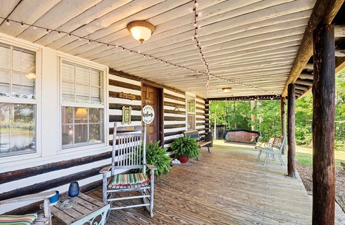 Greeneville Cabin | Charming Glamping Rental with Fireplace near Great Smoky Mountains National Park