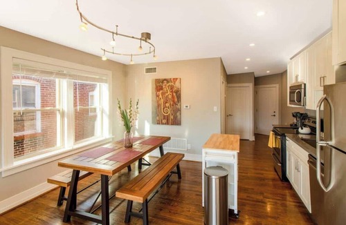 St. Louis Apartment | Chic Minimalist Gem w/Fenced Backyard + W/D