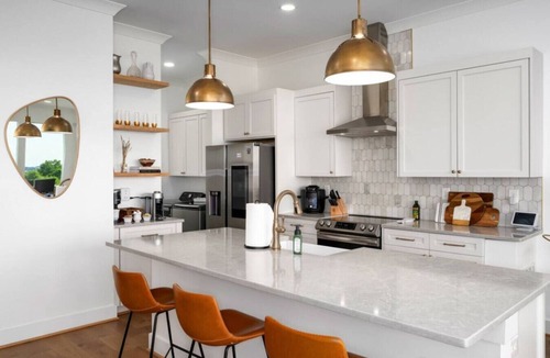Five Points South Villa | Chic Townhome Close to City & Dining