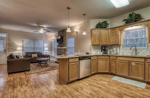 Pigeon Forge Cottage | Close to Pigeon Forge one story City Night time Views-Hot tub-Foosball table