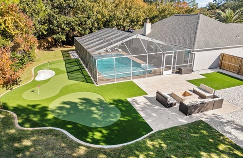 Gulf Breeze House | Coastal Escape in Gulf Breeze! 3BR w/Pool, Putting Green & Fire Pit