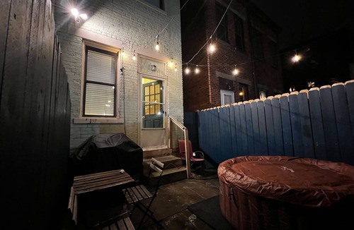 Cincinnati House | Colerain Oasis Home: Artistic 3BR 2BA near OTR w/Patio & Private Hot Tub