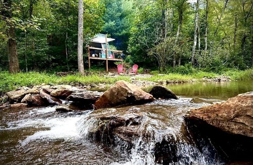 Purlear House | Cool A-Frame on Creek in Purlear, North Carolina