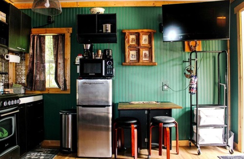 Neal Cabin | Cozy Accessible Studio Cabin with Fire Pit at Toronto Kansas Lake