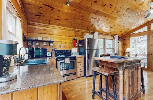 Topton House | Cozy Cabin w/Hot Tub in the Nantahala Gorge, Firepit, Fireplace,Patio, W/D